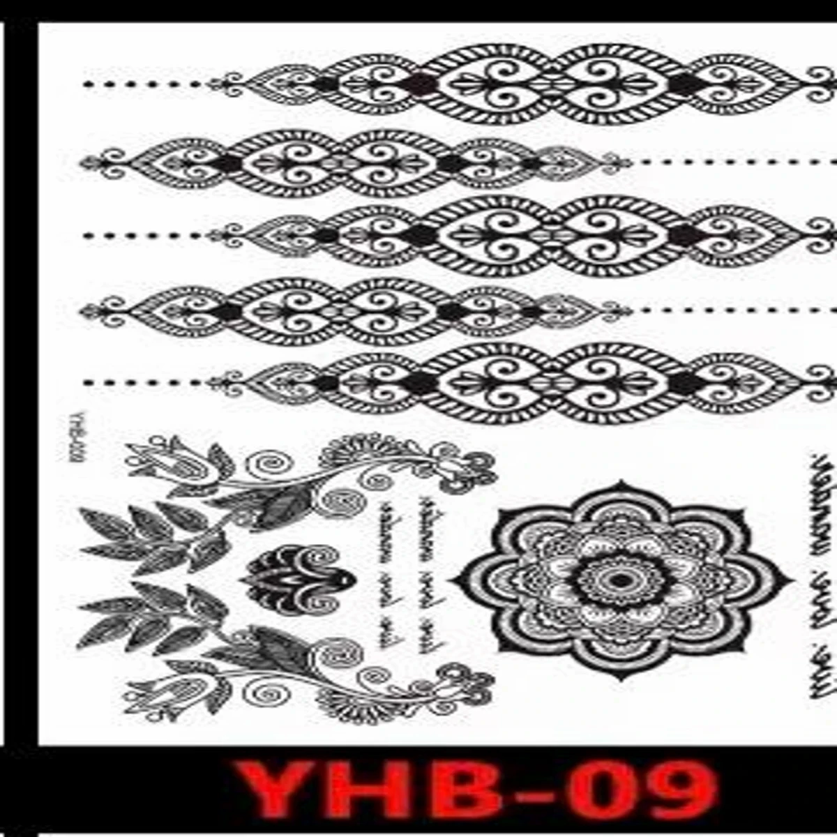 6PCS Henna Mehendi Tatto Sticker Waterproof [6PCS COMBO] 2