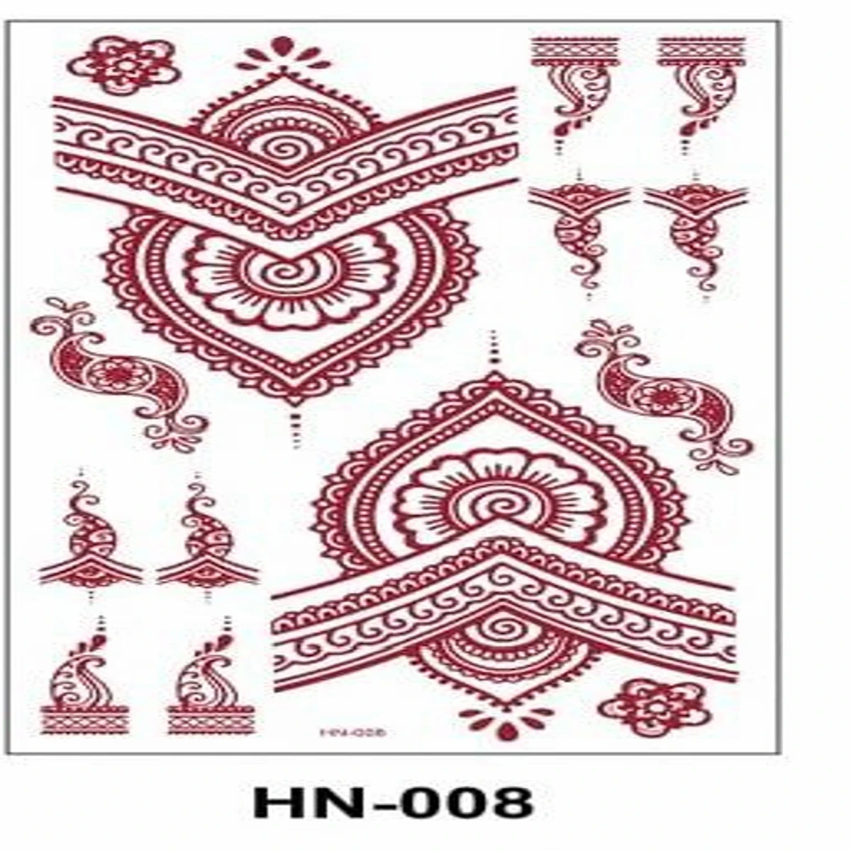 3 pcs Waterproof Henna Mehendi Sticker Waterproof