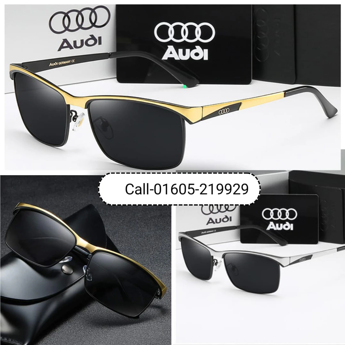 Audi Polarized Sunglasses golden brown